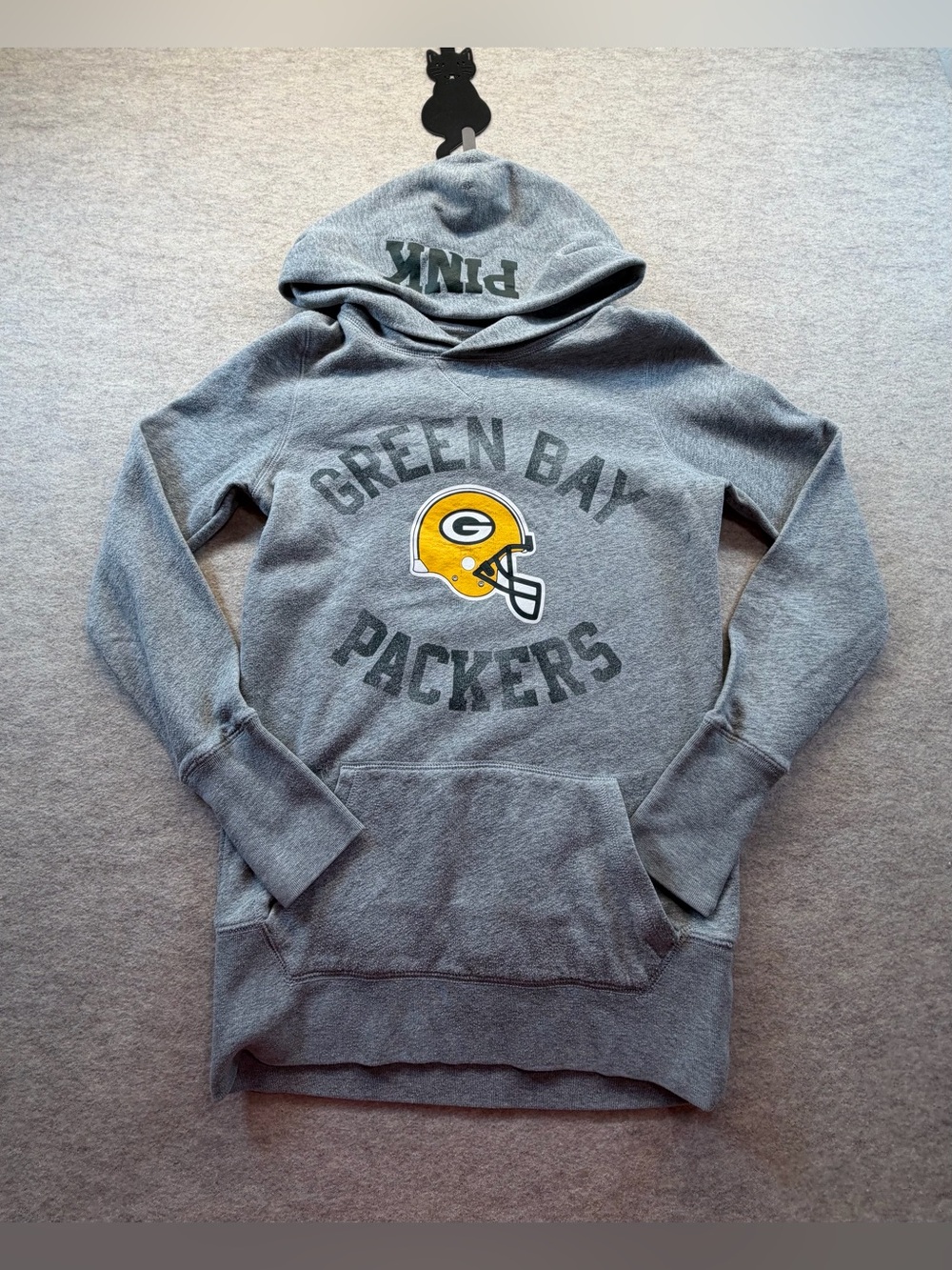 PINK Victoria’s Secret Green Bay Packers NFL Hoodie Women’s Small Gray 2011